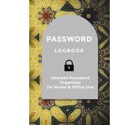 Password Logbook: Secure & Simple Password Keeper | 5.5 x 8.5 Internet Login Organizer for Website, Username, Password, Email & Notes | Elegant Mandala Design