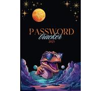 Password Tracker, Organizer, Journal, Funny White Elephant Gag Gift, Gift Exchange Idea, Colorful book design, Dino Book