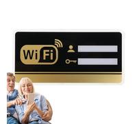 Password WiFi Placca - Clear Acrylic Internet Sign, Board Di Accesso Alla Rete Decorativa | Tag WiFi Resistente All'usura, Porta Della Scheda Router Da Tavolo, Display Del Segnale Degli Ospiti Per La