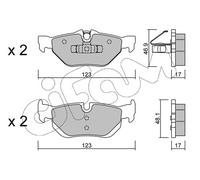 Kit pastiglie freno, Freno a disco CIFAM 8226420 per BMW