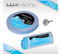 Disco + Pasta lucidare pulire METALLI ALLUMINIO ACCIAIO ottone rame argento oro