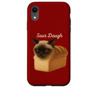 Pasta acida appena sfornata per gatti siamesi con pane puro divertente Custodia per iPhone XR