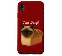 Pasta acida appena sfornata per gatti siamesi con pane puro divertente Custodia per iPhone XS Max