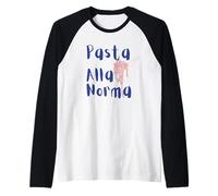Pasta alla Norma Italiana Estate Pasta Maglia con Maniche Raglan