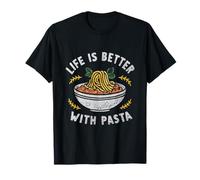Pasta Art per Donne Uomini Ragazze Spaghetti Italiano Food Lover Maglietta