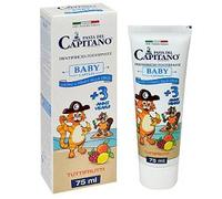 Pasta del Capitano, Dentifricio Baby Tuttifrutti, Delicato in Gel Gusto Tuttifrutti, con Sali di Fluoro e Calcio, Ideale per Bambini a Partire dai 3 Anni di Età, Tubetto da 75 ml, Made in Italy