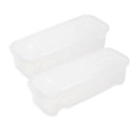 Pasta Cooker - PP, 11.42x5.51x2.76in Microwave Noodle Cooker 2pcs Set | Spaghetti Maker And Food Container With Drain Holes, Stackable Design For Home, Apartment, Office, Dorm, Restaurant