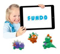 Ses Creative Pasta Da Modellare Fundo - Dinosauri (3x90gR-1x40gr) - Ses Creative