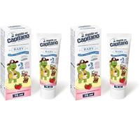 Pasta del Capitano Baby Dentifricio Gusto fragola, 75 ml (Confezione da 2)