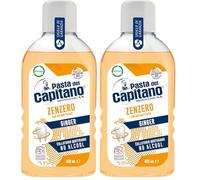 Pasta del Capitano, Collutorio Zenzero, Collutorio Quotidiano Senza Alcool, Garantisce un'Azione Rinfrescante, Con Antibatterico, 100% Made in Italy, Flacone da 400 ml (Confezione da 2)