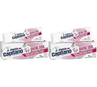 Pasta del Capitano, Dentifricio Baking Soda Bio, Ravviva il Bianco Naturale dei Denti e Neutralizza gli Acidi della Placca Batterica, 100% Made in Italy, Tubetto da 75 ml (Confezione da 2)