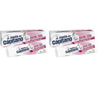 Pasta del Capitano, Dentifricio Baking Soda Bio, Ravviva il Bianco Naturale dei Denti e Neutralizza gli Acidi della Placca Batterica, 100% Made in Italy, Tubetto da 100 ml (Confezione da 2)