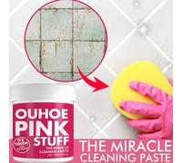 Pasta detergente multifunzione, rimuove il grasso pesante in cucina, polvere detergente universale in secchio rosa Tipo A 400g,Taglia unica 100 g,Tipo B 500gABS