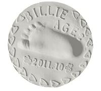 Pasta di argilla morbida per asciugatura all'aria, kit per impronte di mani e piedi del bambino, per neonati e ragazzi, ricordo personalizzato per baby shower, bianco