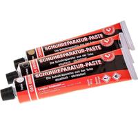 Pasta di riparazione per scarpe e suole Kit di riparazione per tacchi (nero, marrone, antico bianco) Gomma liquida per scarpe Set di 3 prodotti in Germania di Langlauf Schuhbedarf
