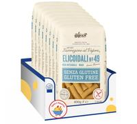 Pasta Elicoidali N.49 Senza Glutine, 400 g, Pasta Corta Trafilata al Bronzo con Riso Integrale e Mais, Ideale per Primi Piatti, Confezione Multipla da 4/8/12 Pezzi (8 PEZZI)