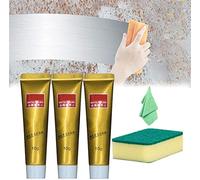 Pasta lucidante per metallo 2022,crema lucidante per metallo con spugna e asciugamano,gel per rimuovere la ruggine, pasta per la pulizia in acciaio inox,potente detergente per auto e cucina(3 pezzo)