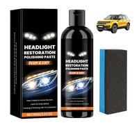 Pasta lucidante smacchiante per fari, Pasta lucidante per la Cura dei fari dell'auto, Pasta lucidante e ricondizionante Gialla, detergente lucidante per Auto, Camion, motociclette, Camper (1PC)