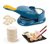 Pasta Maker, Dumpling Maker 2 in 1 per la stampa di gnocchi, stampi per ravioli, pressa manuale, confezione per la pelle, gnocchi, colore blu