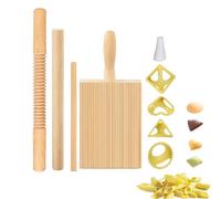 Pasta Making Kit, Dough Board Set, Wooden Rolling Pin, Threaded Tool Design, Multi-Piece Accessory Pack, Ideal for Homemade Italian Dinners, Dumpling Crafting Nights and Family Ravioli Cooking