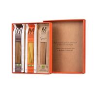 Pasta Mancini III Linee - Box Degustazione Pasta Artigianale Gourmet 3 Formati di Spaghetti (Classica, Integrale, Grani Turanici) 3×500g, Trafilata al Bronzo, Confezione Regalo - Made in Italy - 1,5kg