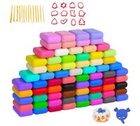 Pasta Modellabile 72 Colori per Bambini, Argilla Autoindurente, Argilla Modellabile, Regalo per Bambini, 72 Colori, Facile da Modellare