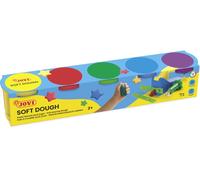 Pasta modellabile Jovi Soft Dough confezione da 5 vasetti da 110 g - Morbida e flessibile - Facile da impastare e modellare - Stimola la creatività e la motricità fine - Uso educativo e terapeutico - 