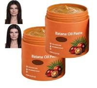 Pasta Nutriente Batana per Capelli Secchi Danneggiati, Balsamo Riparatore Profondo per Capelli Permanenti e Colorati, Trattamento Idratante Seta Non Grassa, Frizz Controllo Statico Vitamina E (2PCS)