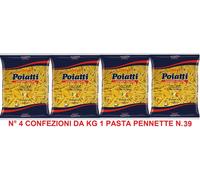 PASTA PENNETTE DI SEMOLA DI GRANO DURO SICILIANO 100% POIATTI N° 39 KG 4