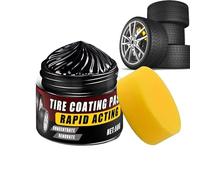 Pasta per Rivestimento di Pneumatici | Pasta ta Rapida da 50g con Spugna Inclusa,Rigenerante per Cerchi e Rifiniture Auto | per Interni Esterni Garage Auto Cerchi Lucidatura Automotive Uomo Donna