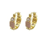 Pasta Perle Impressionner Gioielli Earrings Drop Dangle Earrings Geometric Square Shape Cubic Zirconia Earring Gioielli Compatibile con Kit Bottiglia Penna Gioielli, Taglia unica, Metallo, Nessuna