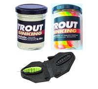 Pasta Pesca Trota Lago con Stampo Stampino Kit 2 Pastella Pastina Esca Trote