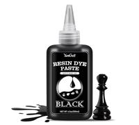 Pasta Pigmento Resina Epossidica Nera - 128g Coloranti per Resina UV, Gioielli, Piani dei Tavoli - Epoxy Resin Pigmento per Pittura, Sottobicchieri