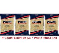 PASTA PINOLI DI SEMOLA DI GRANO DURO SICILIANO 100% POIATTI N° 18 KG 4