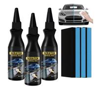 Pasta Rimuovi Graffi Auto Professionale | Polish Lucidatore con Microparticelle Speciali per Attenuare Graffi Profondi | Cera per Carrozzeria | Kit Riparazione DIY per Auto, Moto, Barca (3 pezzi)