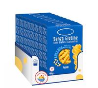 Pasta Senza Glutine Fusilli 400g Pasta Corta di Mais Bianco Giallo e Riso Gluten Free Ideale per Primi Piatti Tiene la Cottura Confezione Multipla 4/8/12 Pezzi (8 PEZZI)