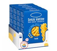 Pasta Senza Glutine Fusilli 400g Pasta Corta di Mais Bianco Giallo e Riso Gluten Free Ideale per Primi Piatti Tiene la Cottura Confezione Multipla 4/8/12 Pezzi (4 PEZZI)