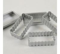 Pasta sfoglia da forno Per crostata di uova di mais in pizzo stampo realizzata in lega di alluminio con design non finitura e a forma floreale, adatta per torte, biscotti e altri prodotti da forno (A)