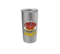 Pasta Sono qui perché mi è stato detto che ci sarebbero stati spaghetti Bicchiere termico in acciaio inox doppia parete