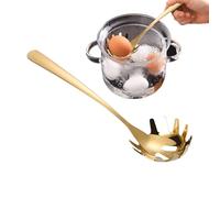 Pasta Spoon with Teeth, Noodle Server, Stainless Steel Colander, Spaghetti Strainer, Versatile Ideal for Pasta, Noodles, Kitchen Utensils, Durable and Easy to Use
