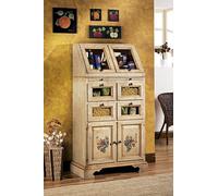 PASTAIA DISPENSA VETRINA ARTE POVERA DECORATA A MANO DIPINTA