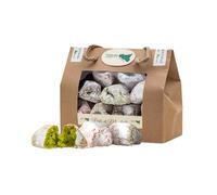 Paste di Mandorla Siciliane Artigianali, Borsetta regalo in Cartone, confezionate in monoporzione gusti assortiti, dolci Siciliani alle mandorle, senza glutine, 200g