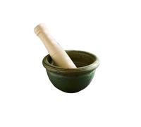 Paste Mortaio e pestello da cucina in ceramica for spezie ed erbe aromatiche(Green)