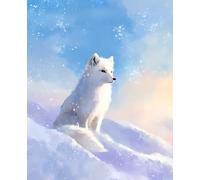 Pastel Arctic Fox Composition Notebook: Dreamy Snowy Aesthetic | Calm Winter Journal for Writing, School or Creative Notes | 7.5 x 9.25 in, 110 Wide Ruled Pages