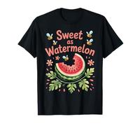 Pastel Bee Watermelon Art For Fruit And Nature Lovers Summer Maglietta