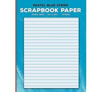 Pastel Blue Striped Scrapbook Paper: Decorative Blue Line Patterns Craft Paper for Cut Out and Collage, Junk Journals, Scrapbooking, Origami, ... Papercrafts & Mixed Media Crafting Projects