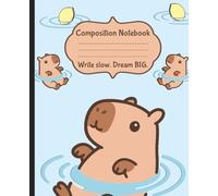 Pastel Capybara Composition Notebook: A cute and adorable wide ruled writing journal with lined pages for kids, school, and capybara lovers - 110 pages of joy and creativity!