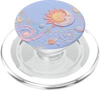 Pastel Celestial Sun and Zodiac Constellation PopSockets PopGrip per MagSafe