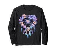 Pastel Dream Catcher Feathers Tribal Native American Maglia a Manica