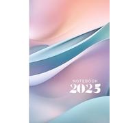 pastel floor Notebook 6x9: pattern, purple, texture, light, wallpaper, color, water, wave, artistic, backgrounds, swirl, pink, blue, flowing, silk